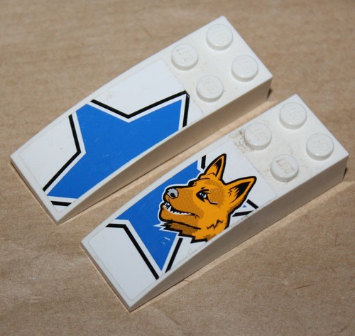 Lego white slope - lego, (sticker)
