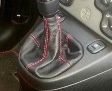 CHANGE HEADSET for Fiat Panda 319 made of REAL BLACK LEATHER Made in Italy