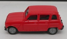 MICRO HERPA HO 1/87 RENAULT 4 R4 4L red grey wheels #2019 no box