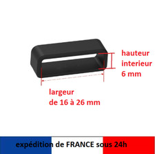 Passant boucle bracelet de montre Silicone  18 / 20 / 22 / 24 / 26
