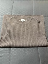 WILFRED PALMIER SLEEVELESS TUNIC SWEATER L Tan SIDE SLIT VEST ARITZIA