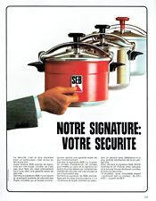  1974 Advertising 0722 Advertising Cooker - Minute Seb Our Signature Security