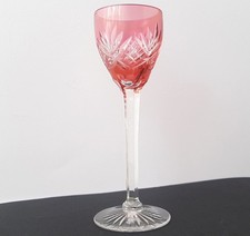 Verre de liqueur cristal rose