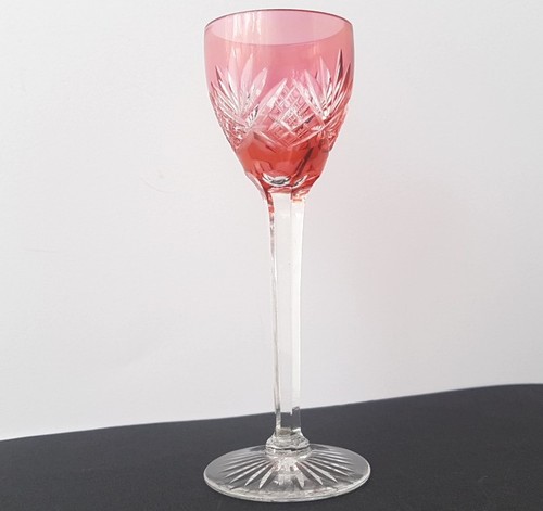 Verre liqueur cristal rose - verre,