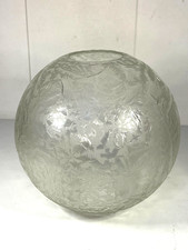 GLOBE EN VERRE GIVRÉ FLEUR DE