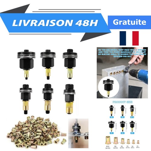 186 pièces écrous - Écrous, riveter