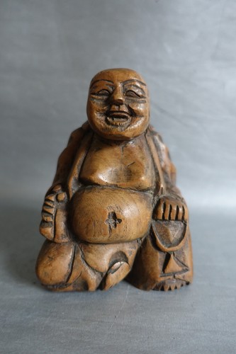 Statuette bouddha bois - bouddha, en