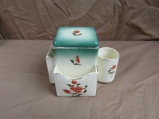 OLD ART DECO 1930 FAIENCE D.B. TOOTH MATCH AND CURE DOOR FIVES LILLE