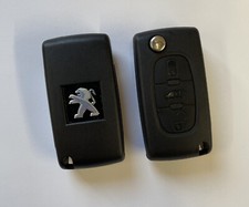 GENUINE PEUGEOT 3 BUTTON REMOTE FLIP KEY FOB EXPERT PARTNER ETC TESTED LOOK