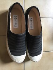 Espadrilles plateforme cuir intérieur ENGYE Italia pointure 40 comme neuve.