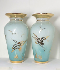 Antique Large Opaline Art Deco Vases.