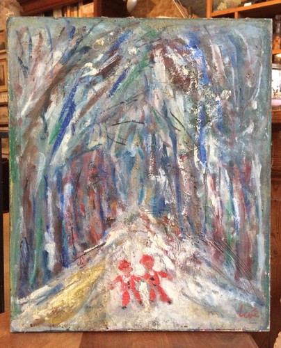 Huile sur toile ancienne - huile,