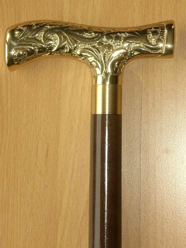 Ancien bâton marche en - de,