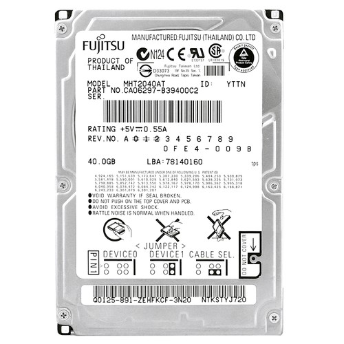 Disque dur fujitsu 40go - disque,
