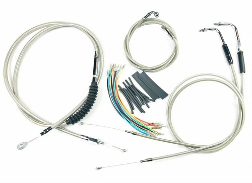 Extended cable brake line - ss,