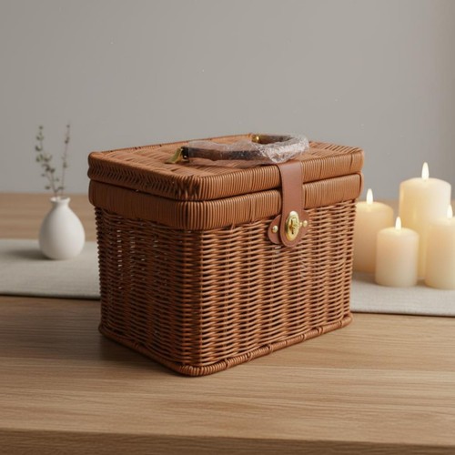 Panier tressé avec poignée - panier,