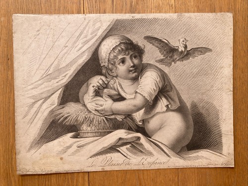 Gravure ancienne xixe le - ancienne, "le