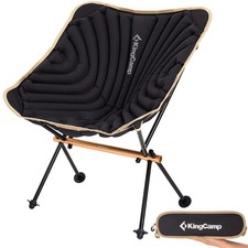 KingCamp Larch Inflatable Chair – KC2033 – Black | Compact, Lightweight, 220 lb