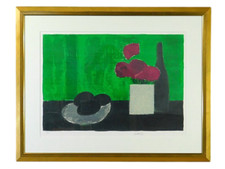 Bernard Cathelin " Still Life with Avocado on Plate " Lithograph Print Autograph