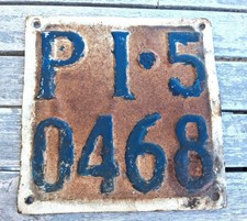 Vintage Collectible Plaque for Vintage Metal Motorcycle Pisa Original