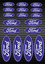 17 x Ford Oval Decals, Printed on 7 year vinyl