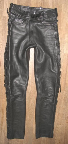 Damen lederjeans lacets - lederjeans, à