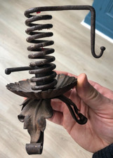 Ancien Bougeoir Fer Forgé Rat