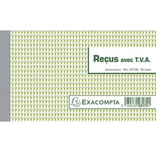 [23172E] Exacompta Manifold Reçus avec TVA 50 feuillets Dupli autocopiant 10....