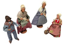 LOT DE 4 GRANDS SANTONS DE