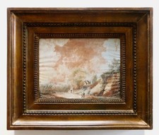 PEINTURE signée de Louis BELANGER (1736-1816) et datée 1806. BEAU CADRE deb XIXe