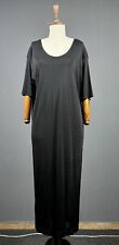 HEBBEDING HOLLAND Black 100% Tactel Short Sleeve Maxi Oversize Dress Size M/L