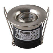 Mini spot LED 1W orientable rond Mat chrome