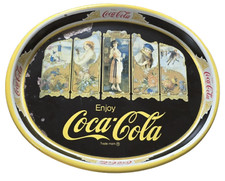 Vintage 45th Anniversary Coca-Cola June 1939-1984 Tole Tray 15" x  12"