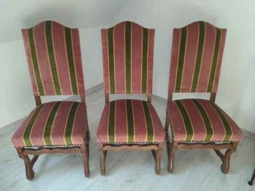 Chaises tissus rayures - tissus,