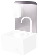 Dosseret inox amovible pour accoupler au lave mains XS