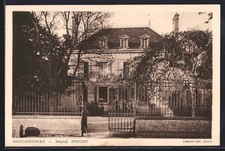 Old postcard Doulaincourt, Pougny Hospital with entrance gate and trees in front of the building 