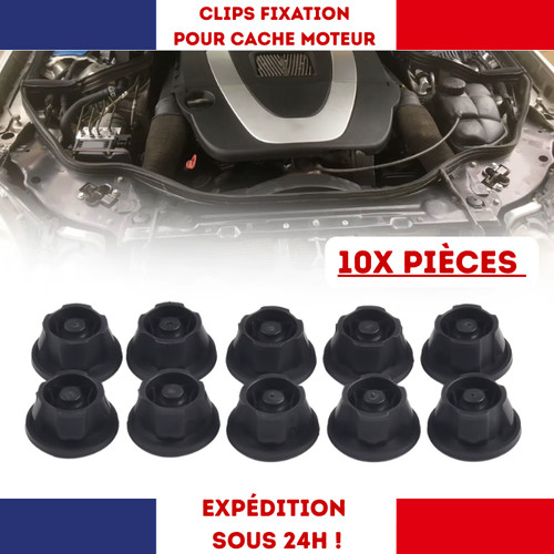 Clips fixation cache moteur - clips,