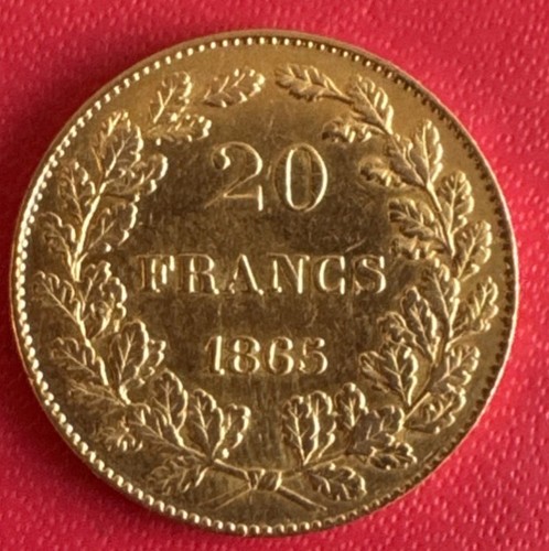 Belgique francs 1865 - 20,