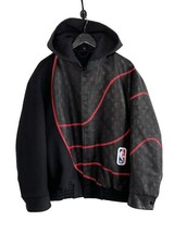 Louis Vuitton x NBA SS2021 Monogram Obscur Leather Moto Jacket - XLARGE