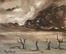 Tableau Ancien Roger Comte 1913-2006  10F 55x46 Peintre Franc-comtois