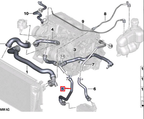 Bmw tuyau f45 - f45, 17127640014