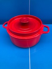 INVICTA IDEM Le Creuset  Cocotte EN Fonte RONDE Vintage MODELE ROUGE ø 18 CM