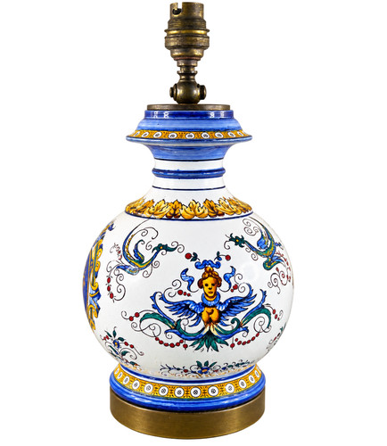 Lampe ancienne faïence