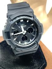 Casio Mens Watch G-Shock GAW100 Black Resin Analog Digital Tough Solar 48mm 5444