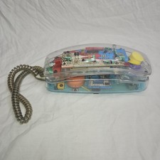 Vintage 1980’s Unisonic Clear RETRO See Through Telephone Model 6900 - Untested