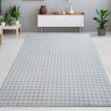 Tapis de chambre à coucher tapis de salon doux câlin hypoallergénique poils gris