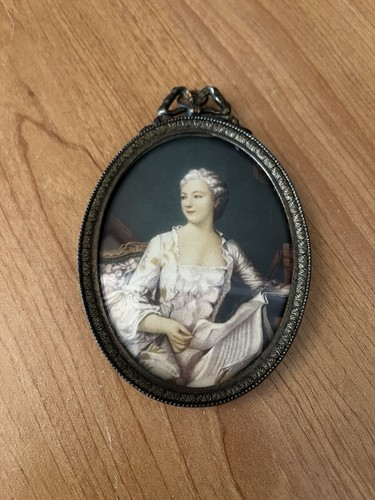Mini cadre ovale - mural, vintage