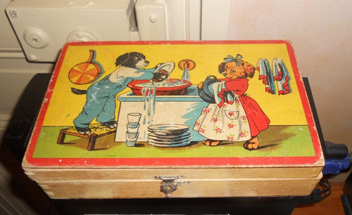 Ancienne boite jeu cube en - cube,
