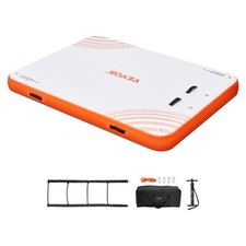 VEVOR Quai flottant gonflable 3,04x2,43 m tapis eau de plate-forme avec échelle