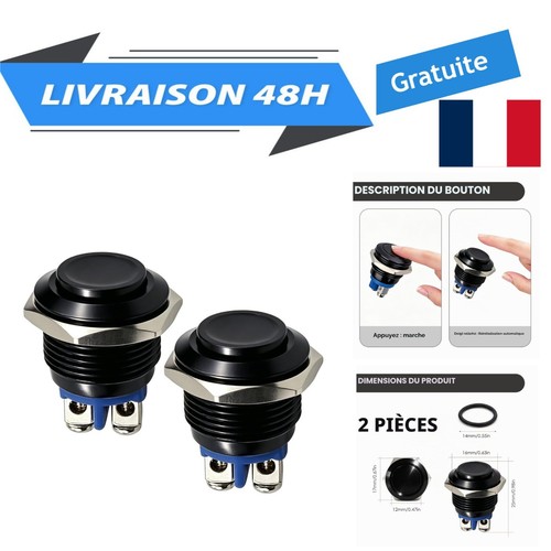 Bouton poussoir 12v momentané - bouton,